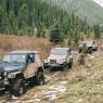 Three Jeeps pulling me out of the mud