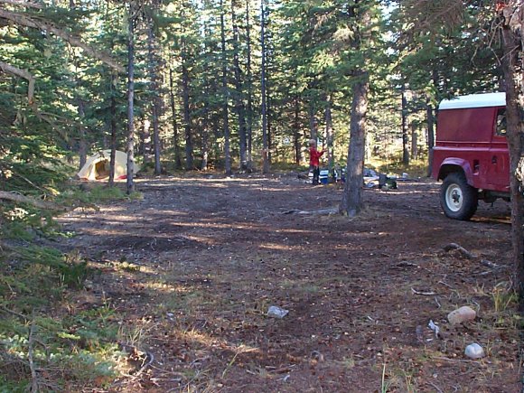 Camp at south end of Johnson Lake Trail
