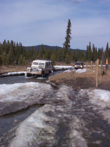 Driving up Creek near Johnston bog