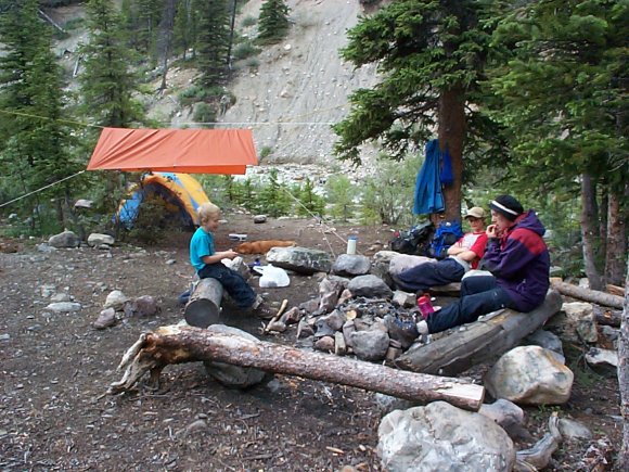 Camp at landslide creek 2
