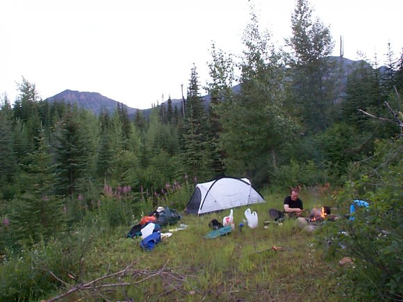 Camp 5 on West Castle River and John