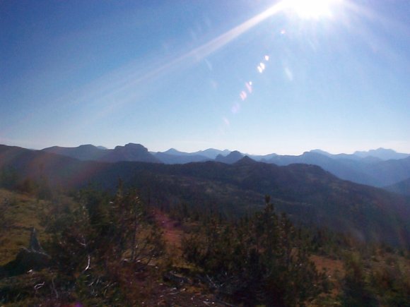 Looking back from Coulotte Ridge