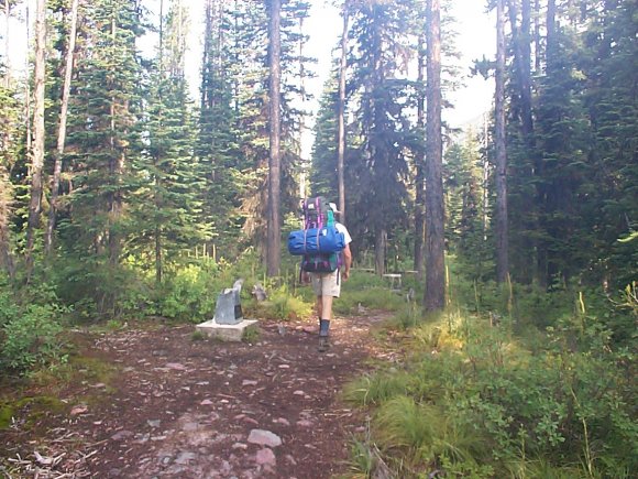 On trail to Mount Rowe, Boundary Marker 4H