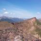 Tamarack Summit on Right and divide ridge from Mt Rowe