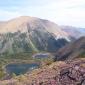 Upper and Lower Rowe Lakes from Mount Rowe Ridge