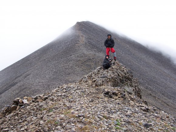 On the col looking up Northover ridge