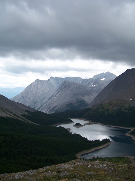 Three Isle Lake from near Mt Worthington